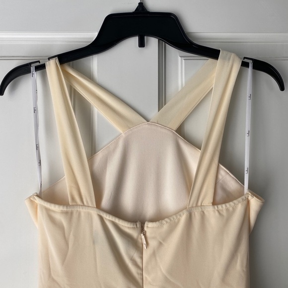 Lulu’s Ivory Dress - small - bridesmaid formal high neck halter top - Picture 7 of 8